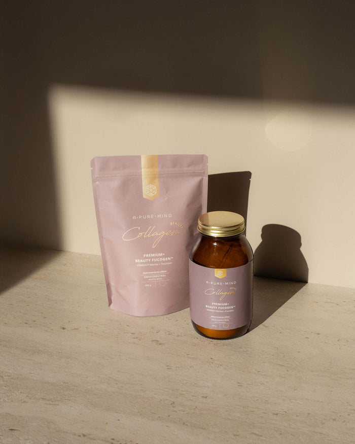 Fucoidan and collagen in refill pouch and jar 200 gram nominated for award
