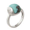 TRO Ring sølv - Turquoise - A PURE MIND