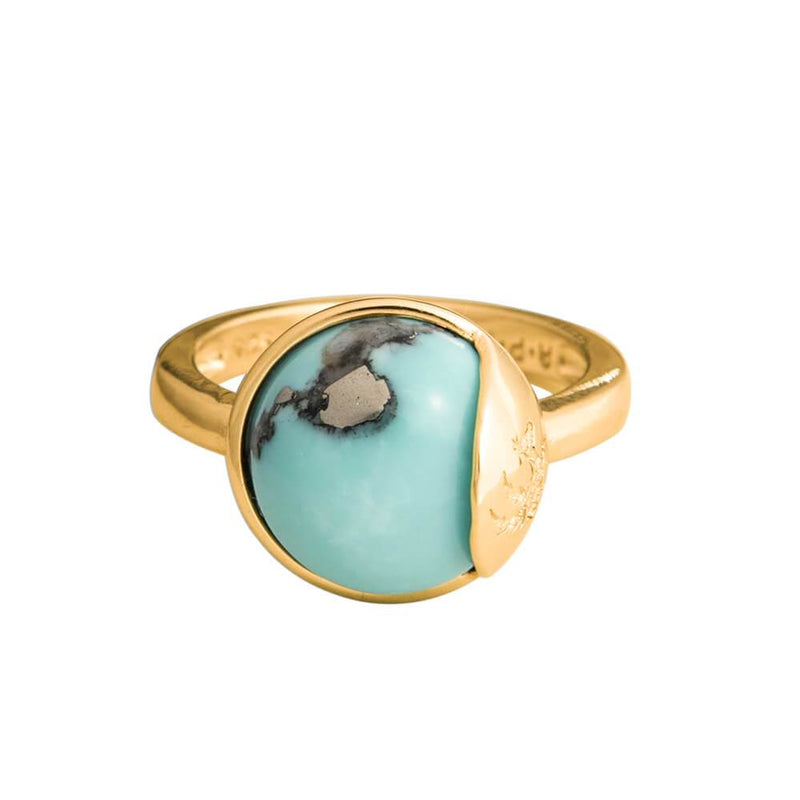 TRO Ring forgyldt - Turquoise - A PURE MIND