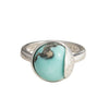 TRO Ring sølv - Turquoise - A PURE MIND