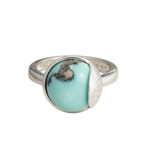 TRO Ring sølv - Turquoise - A PURE MIND