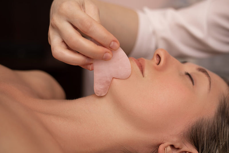 Gua Sha Heart - Rosa kvarts