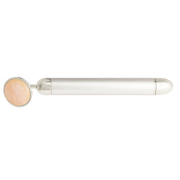 Øjenmassage Pen - Rosa kvarts - sølv look