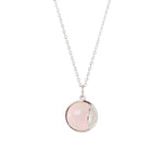 'TRO' Halskæde sølv - Rosa Kvarts - A PURE MIND