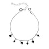 KÆRLIGHED Armbånd sølv Black Obsidian