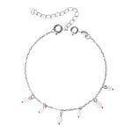 KÆRLIGHED Armbånd sølv Rosa Kvarts
