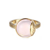 TRO Ring forgyldt - Rosa Kvarts
