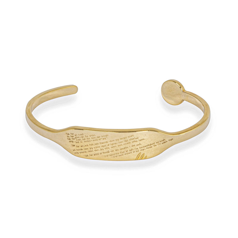 TAKNEMMELIGHED armbånd forgyldt