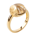 TRO Ring forgyldt - Rutil Kvarts