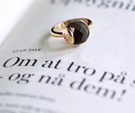 TRO Ring sølv - Smoky Kvarts