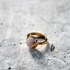 TRO Ring forgyldt - Rosa Kvarts