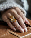 'TRO' Ring forgyldt - Rosa Kvarts - A PURE MIND